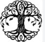 The Tree of Life, a commonly used Celtic symbol showing a tree in full leaf, with a large grouping of roots to hold it stable.